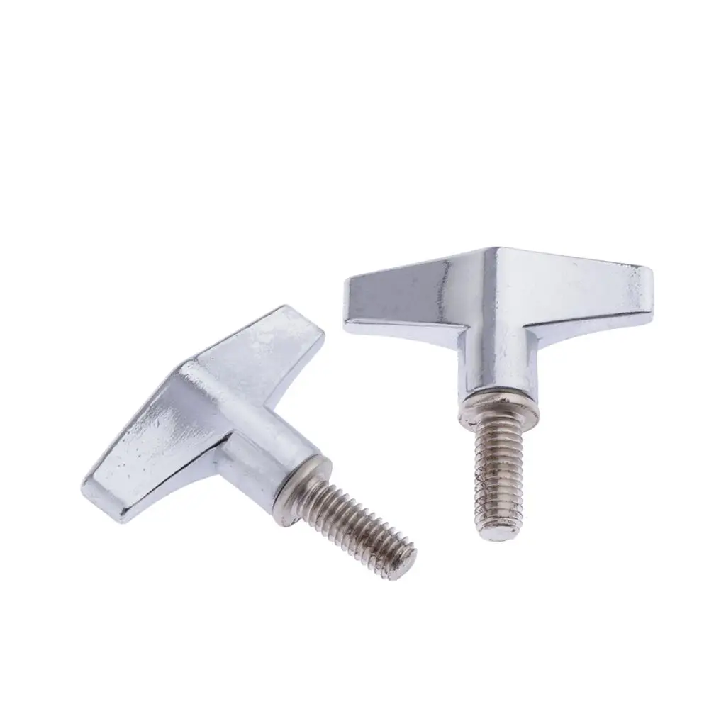 2 Pieces High Grade Hi-Hat Clutch Tilter Stand Wing Nut Screws for Drum Set Cymbal Accessory