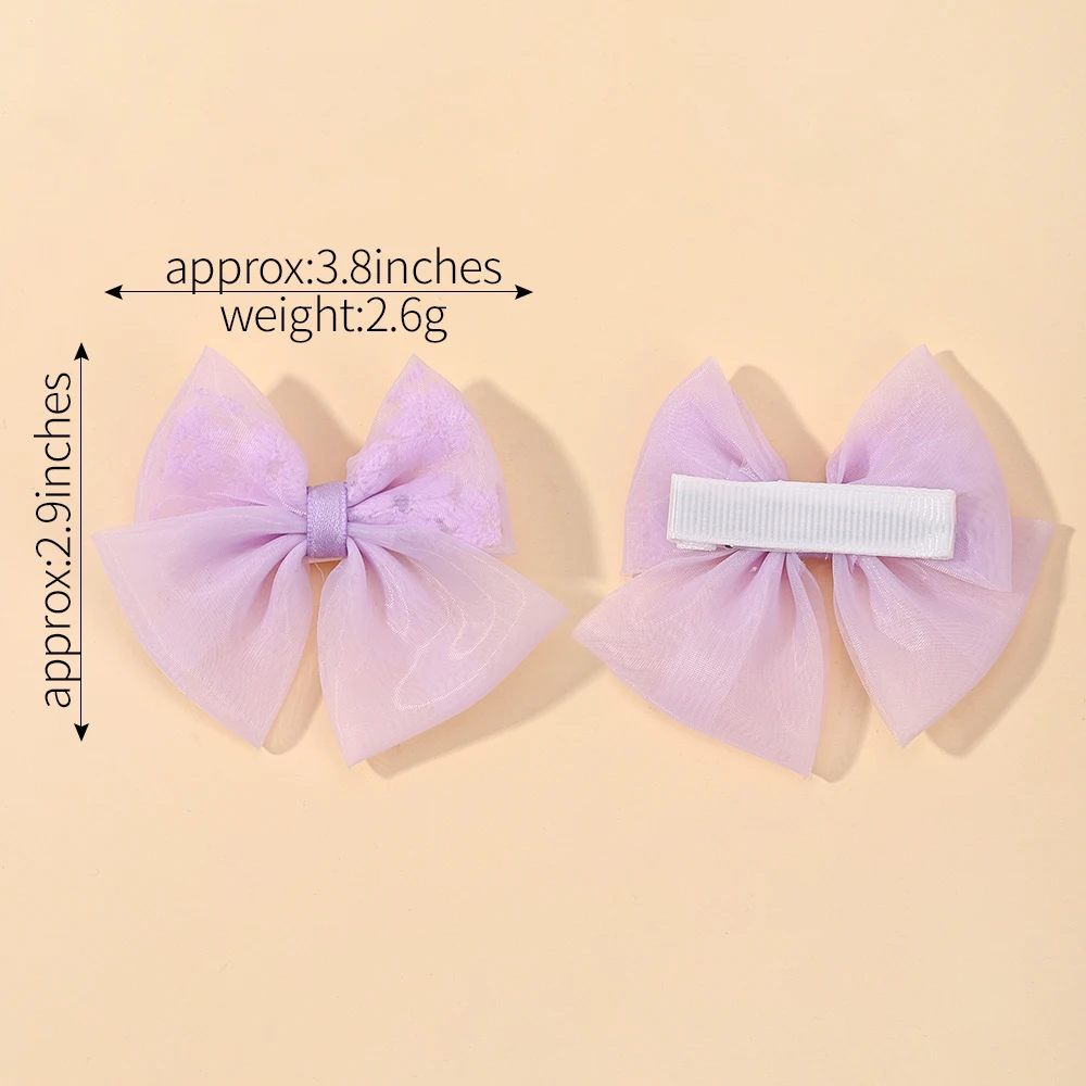 4Pcs Baby Sweet Cheer Bow Hair Clips Set Girls Print Hairpins Kids Lovely Hair Accessories Toddler Dress Hairgripe Headwear Gift