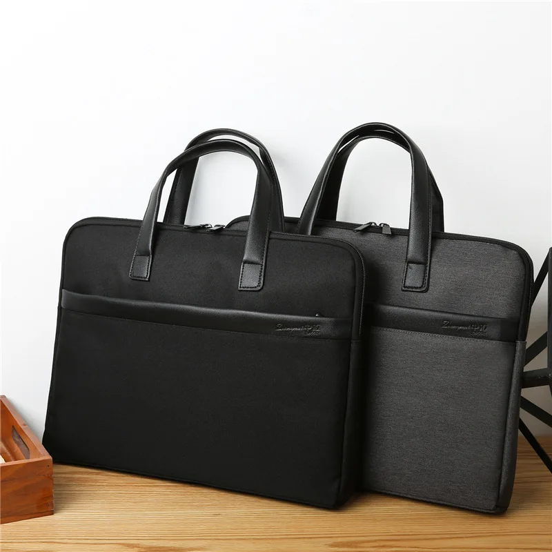 Wholesale laptop bag business contracted conference package large capacity document bag zip type file bag custom logo