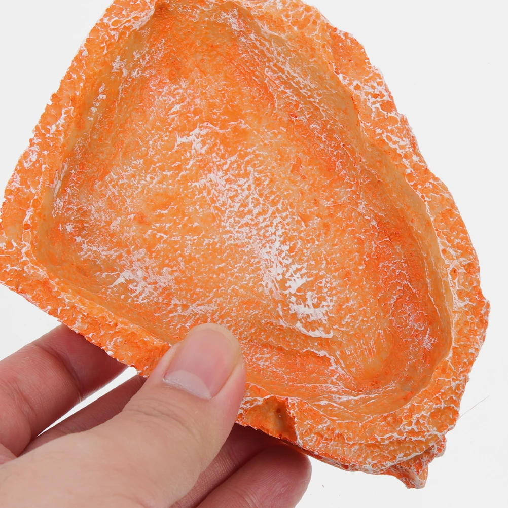 

2Pcs Reptile Food Bowl Resin Feeding Dish for Gecko Lizard Snake Chameleon Tortoise Pet Cage Decorative Water Basin Terrarium