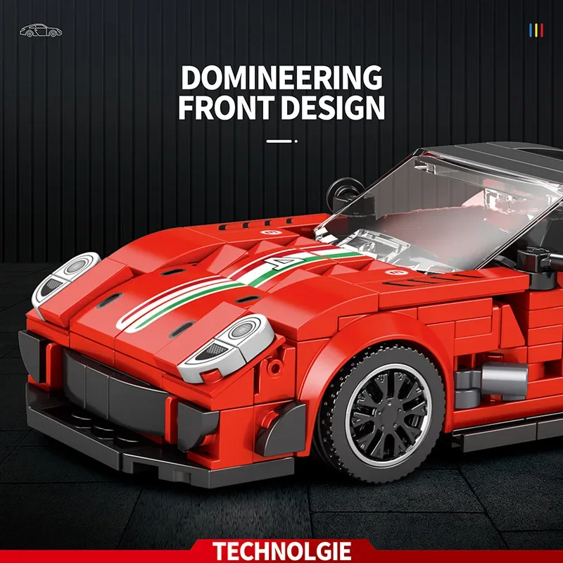 Reobrix 672-690 Строительные блоки суперкара Декоративная модель детская головоломка кусок мелких частиц гоночная игрушка креативный подарок
