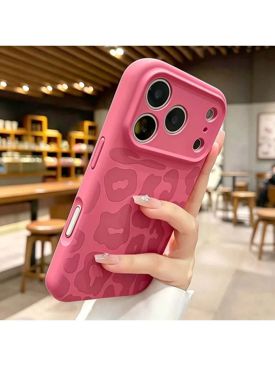 Leopardenmuster Flüssigsilikon-Hülle für iPhone 18 17 16 Pro Max Air 14 15 Plus 13 Kamera-Steuerungstaste Weiche Stoßfeste Abdeckung