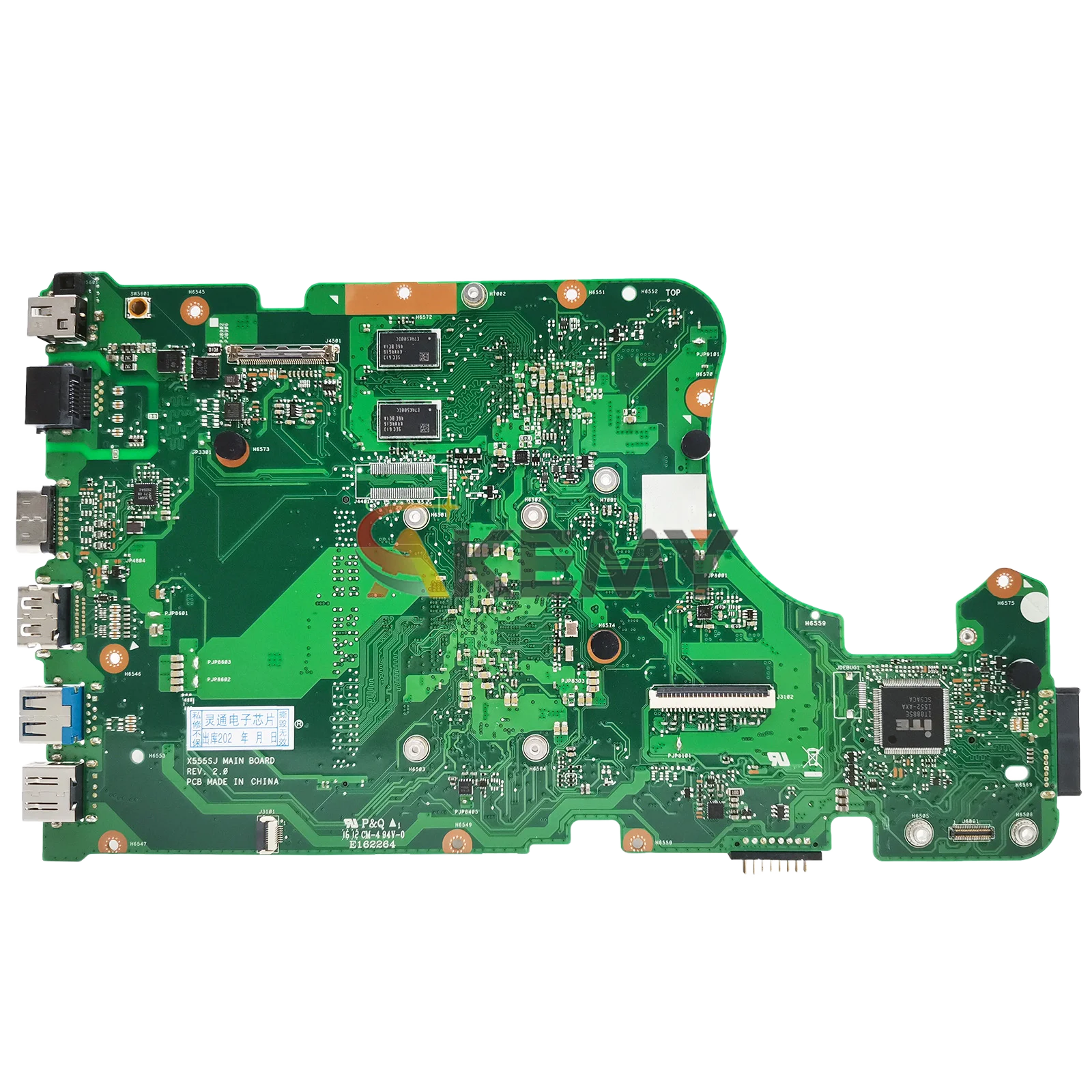 Placa base para ordenador portátil X555SJ para ASUS VivoBook X555SJ X555S A555S K555S placa base para portátil con CPU Celeron 100% pruebas OK envío rápido