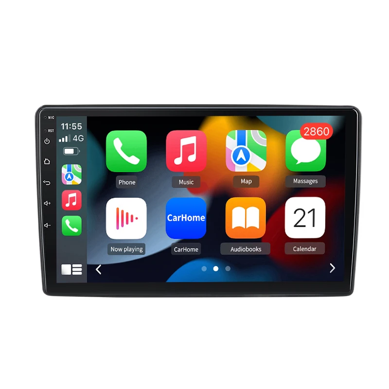 Junsun Wireless CarPlay Android Auto Autoradio für Skoda Fabia Mk2 (5J) 2007-2014 mit integriertem Lüfter, Android GPS-Navigation, Multimedia-Player, WiFi, DSP, RDS, BT, SWC, IPS-Touchscreen,