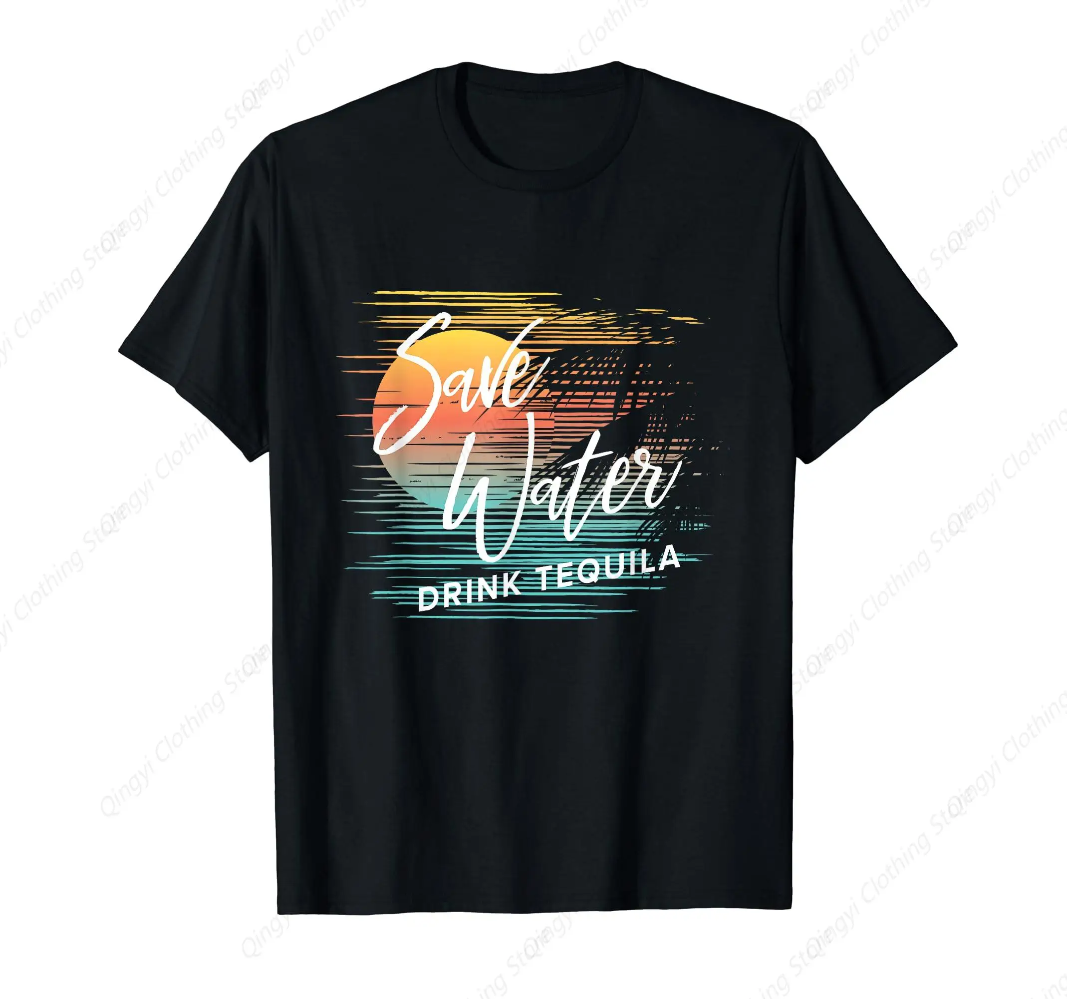 Save Water Drink Tequila, Funny Casual Vacation Tropical T-Shirt