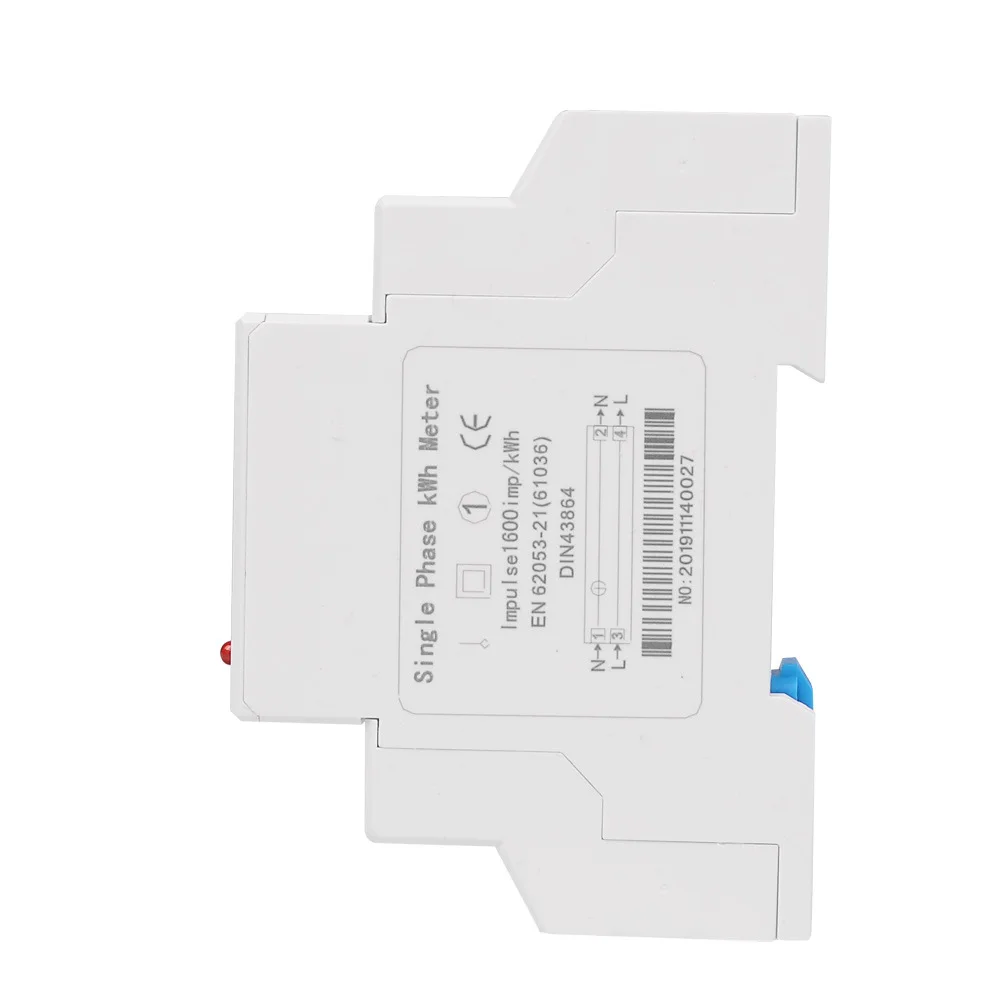 DDS6619-002 Rail Type Elektrische Energie Meter 1P 30a 60a 230V Wattuur Digitale Display Eenfasige Energiemeter Tester