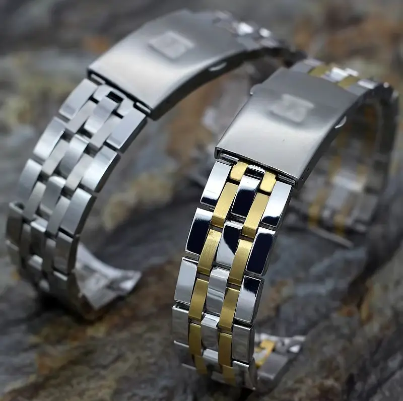 

Для Tissot 1853 PRC200 T17 T461 T055 T014 женский и мужской складной ремешок с застежкой для часов из нержавеющей стали, ремешок для часов, цепочка 19 мм 20 мм