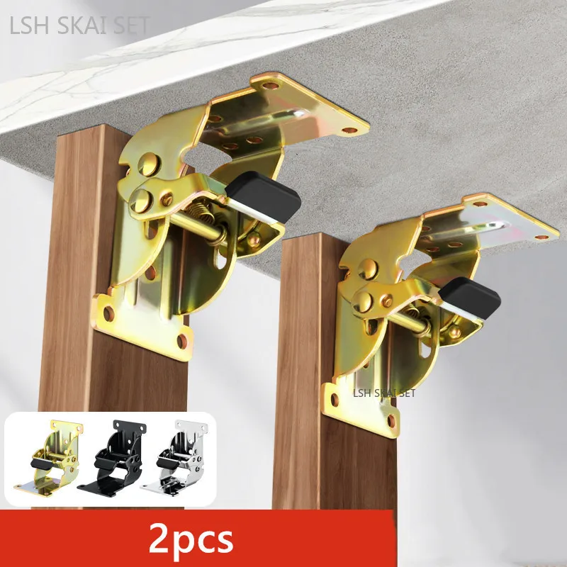 

2 шт., 90/180 градусов, утолщенные самоблокирующиеся складные петли, стул, стол, поддержка стола, петля, мебельная фурнитура, кронштейн для полки шкафа