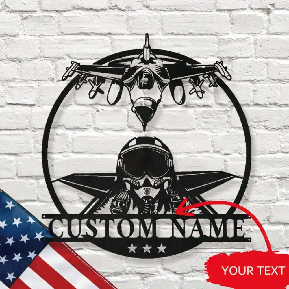 

Customizable Aviation Wall Sign Modern Sturdy,Personalize with Military Jet Name Perfect for Aviation Themed Home/Office/Gifts