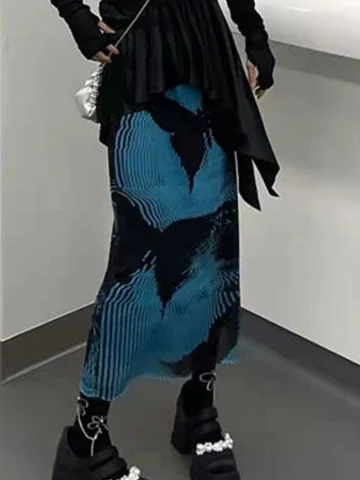 Юбки женские летние Tie Dye из полиэстера и хлопка Altayskiy