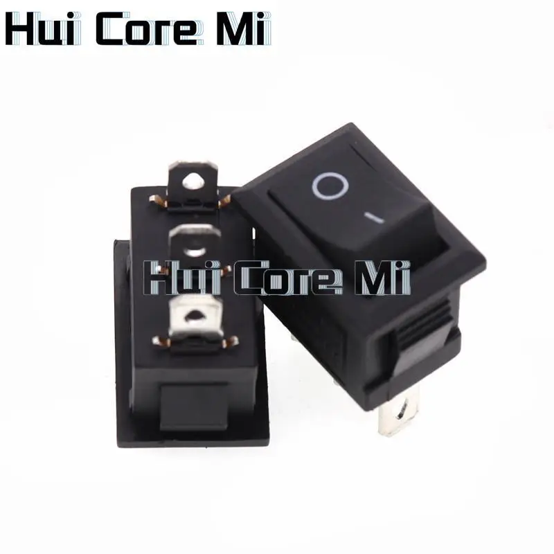 10Pcs Push Button Switch 10x15mm SPST 2Pin 3pin 3A 250V KCD11 Snap-in On Off Boat Rocker Switch 10MM*15MM Black Red White