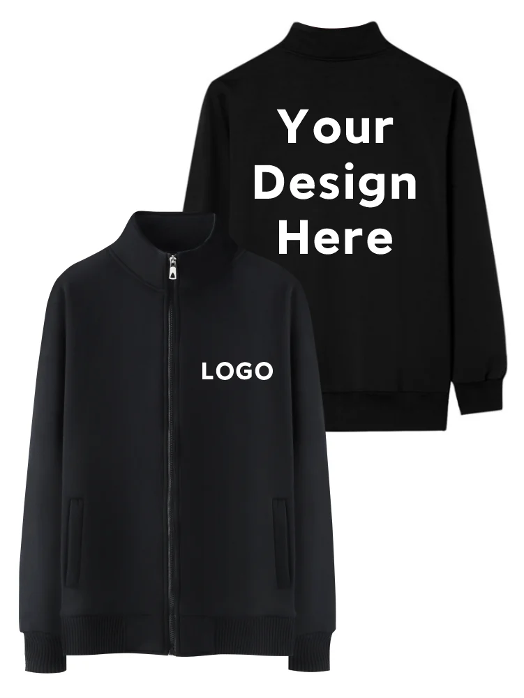 NSLP Autumn&winter Men&Women Same Style Windproof Stand-up Collar Zipper Jacket All-match Custom Printed Embroidery