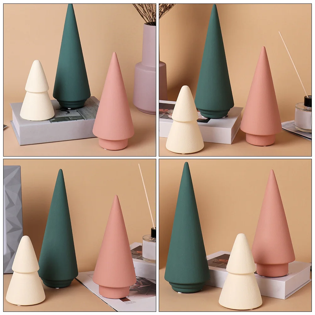 

Ceramic Christmas Tree Decor Pink Room Decor Fine Workmanship Attractive Color Wonderful Visual Enjoyment Ceramic Christmas Tree