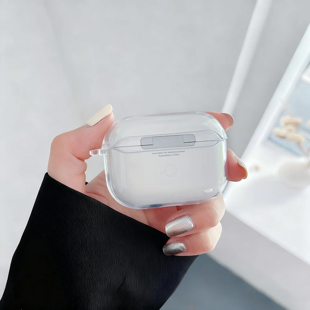 Klare, weiche TPU-Kopfhörerhülle für Airpods Pro 3 Pro 2 Pro, stoßfest für Airpods 4 3 2 1, Bluetooth Wireless Kopfhörerhülle, einfarbig – Detail 4