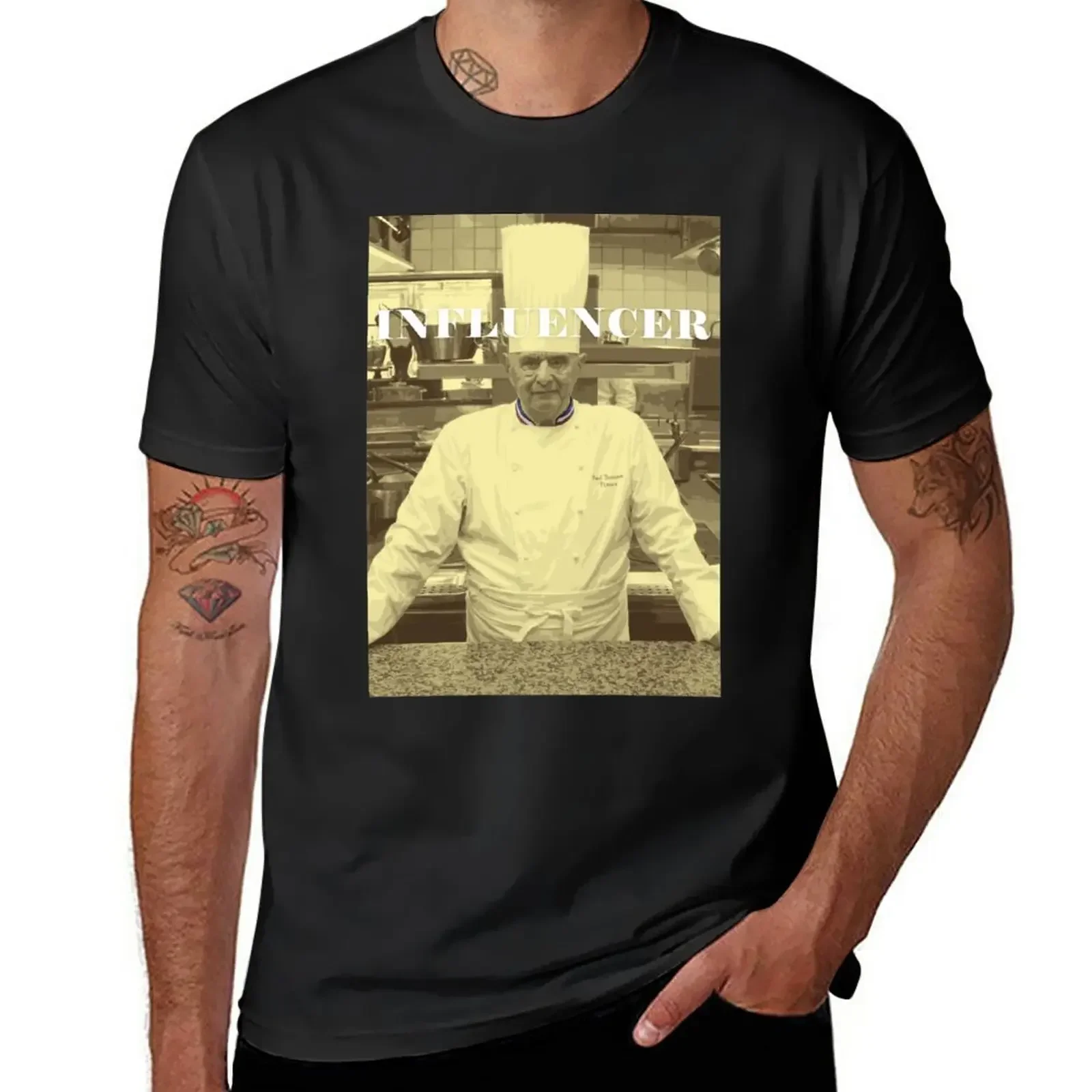 Paul Bocuse Influencer T-Shirt new edition blacks Men's cotton t-shirt