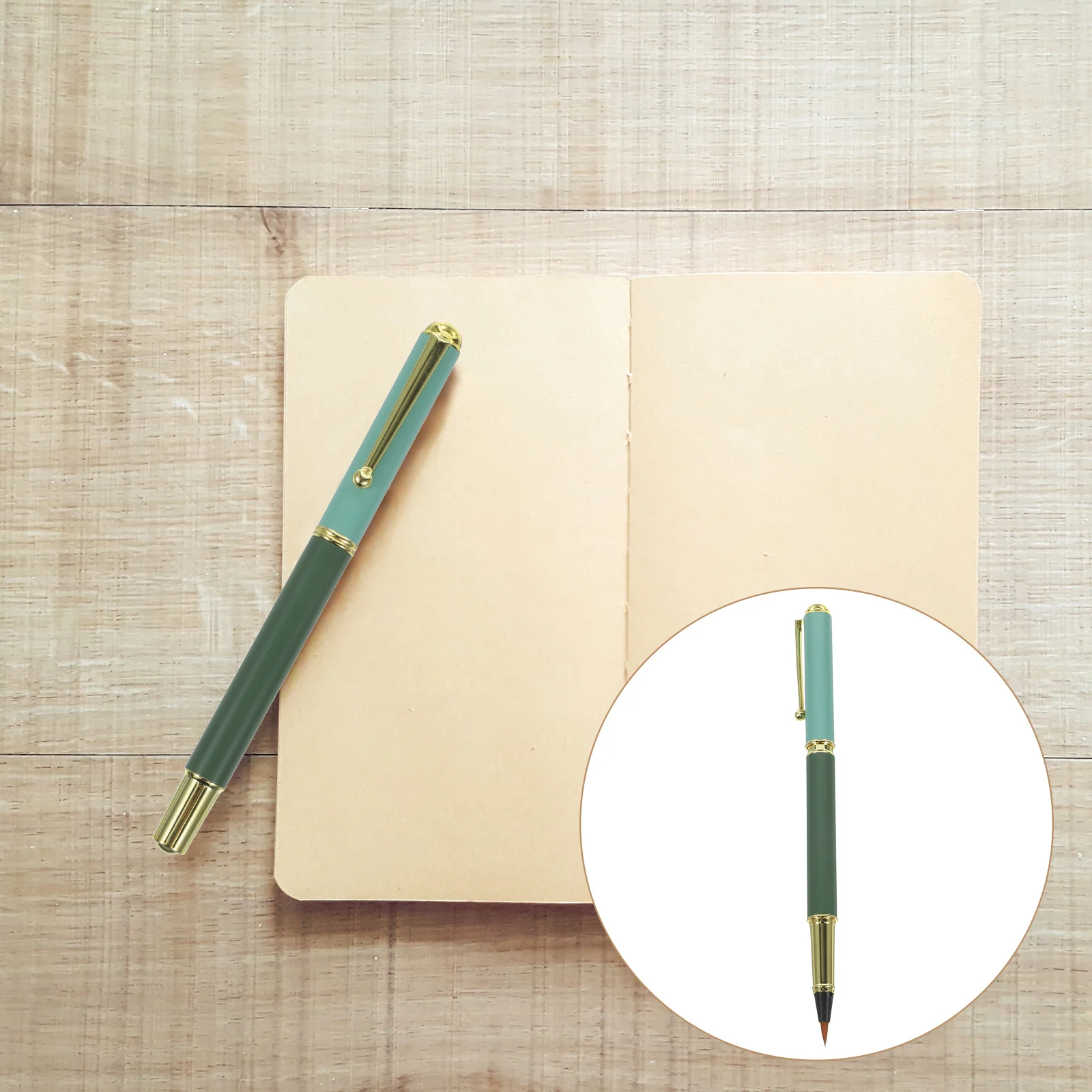 1 Set Steel Brush Pen Portable Refillable Calligraphy Practice Tool For Chinese Characters Drawing Watercolor Art Fountain Style