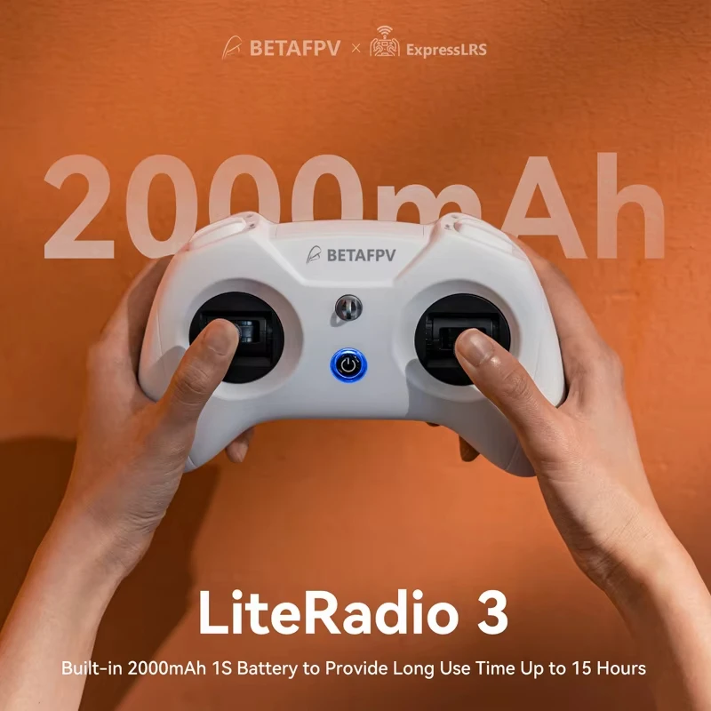 BETAFPV LiteRadio 3 Radio Transmitter Built-in 2000mAh Battery USB 3.0 Type-C Mode 2 (Left Stick Throttle) ELRS 2.4G / Frsky 8 view 3