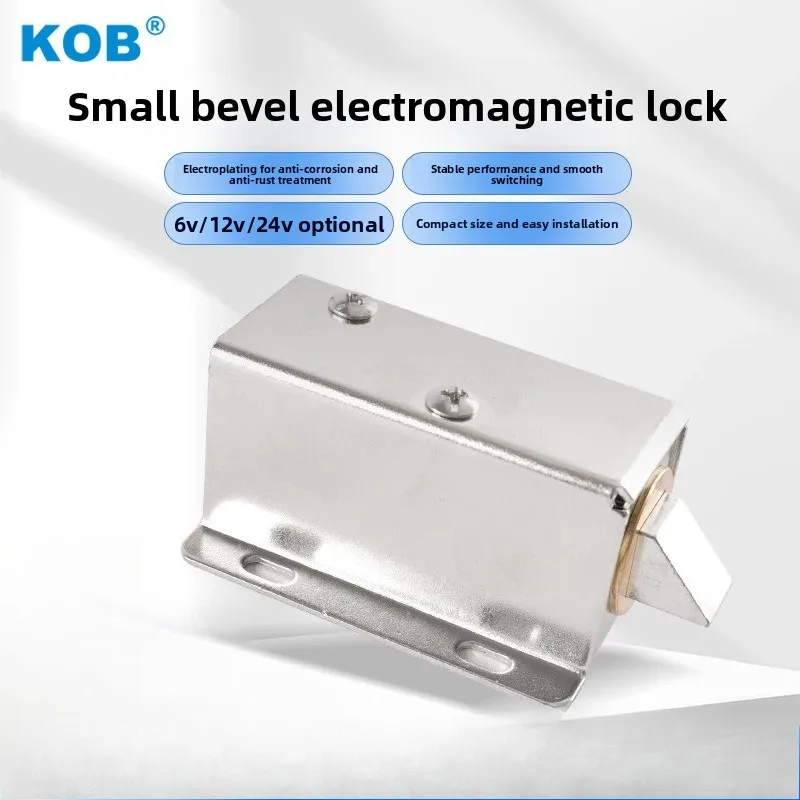 KOB Electromagnetic Lock Compact Electric Control Lock Waterproof Cabinet Door Electronic 12V/24V Electric Plug Lock