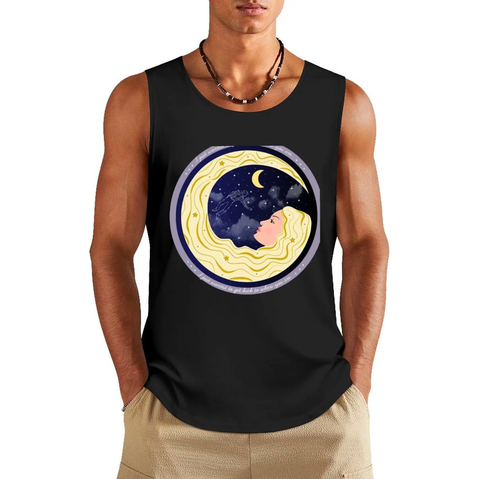 

I just wanted to get back to where you are My Own Soul_s Warning Print Tank Top Vest male sleeveless jackets anime gym man vest