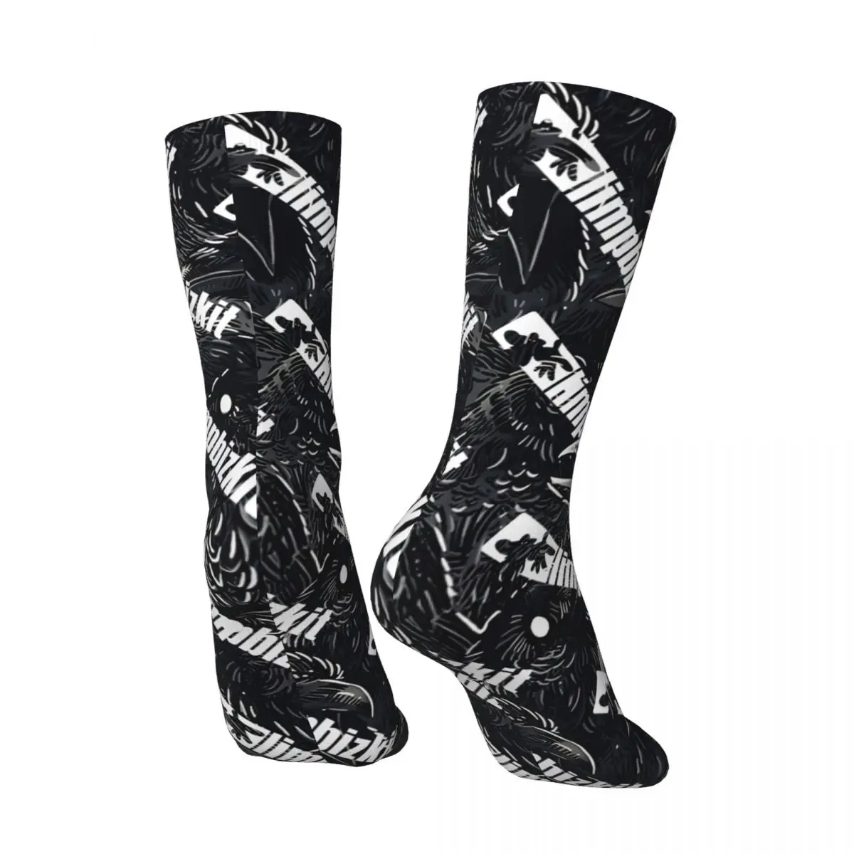 Vintage Treding Men's compression Socks Unisex Limp Bizkit Harajuku Seamless Printed Novelty Crew Sock