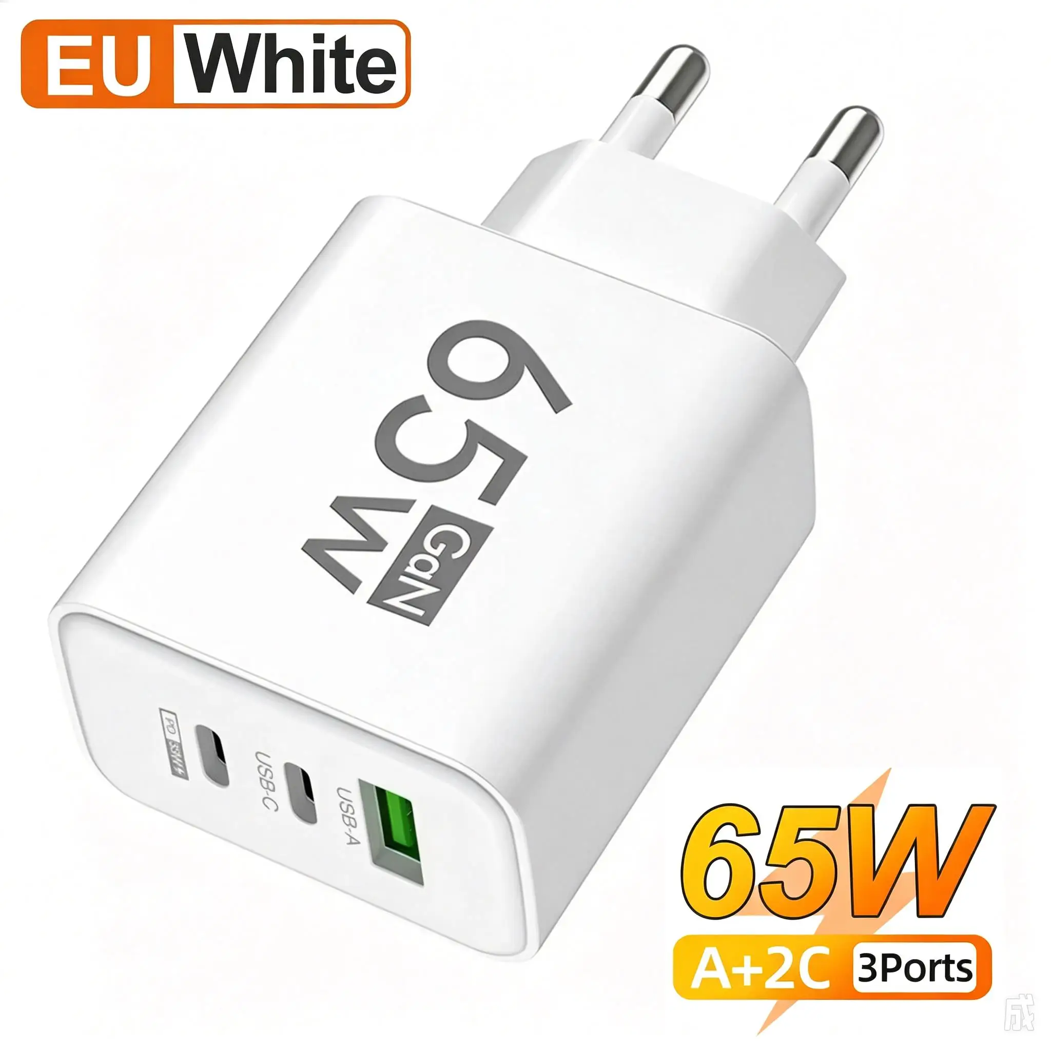 65W USB-C-Ladegerät GaN Telefonladegerät Netzadapter Handy-Ladeadapter 3.0 für iPhone Samsung Xiaomi
