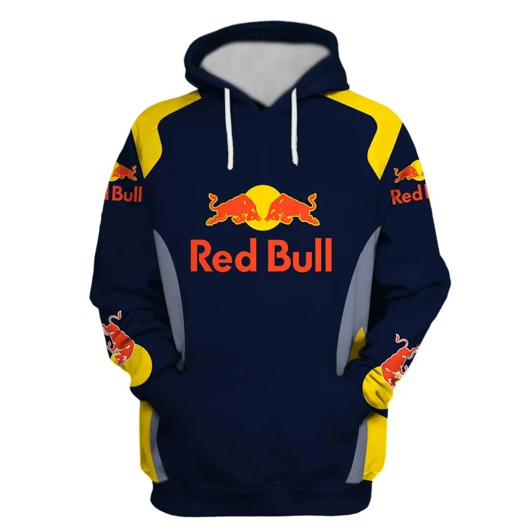 

Новинка 2025 года, толстовка с капюшоном Red Bull, модный мужской пуловер с 3D принтом Red Bull, уличная велосипедная верхняя гоночная толстовка с капюшоном Red Bull, одежда