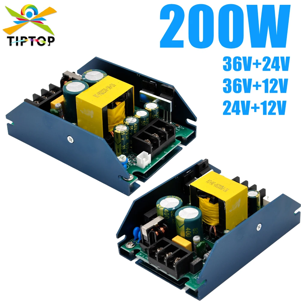 

TIPTOP 200W Stage Professional Projector Power Supply Aluminum Housing 12V 24V 36V COB Par Light Strobe Light Audience Light