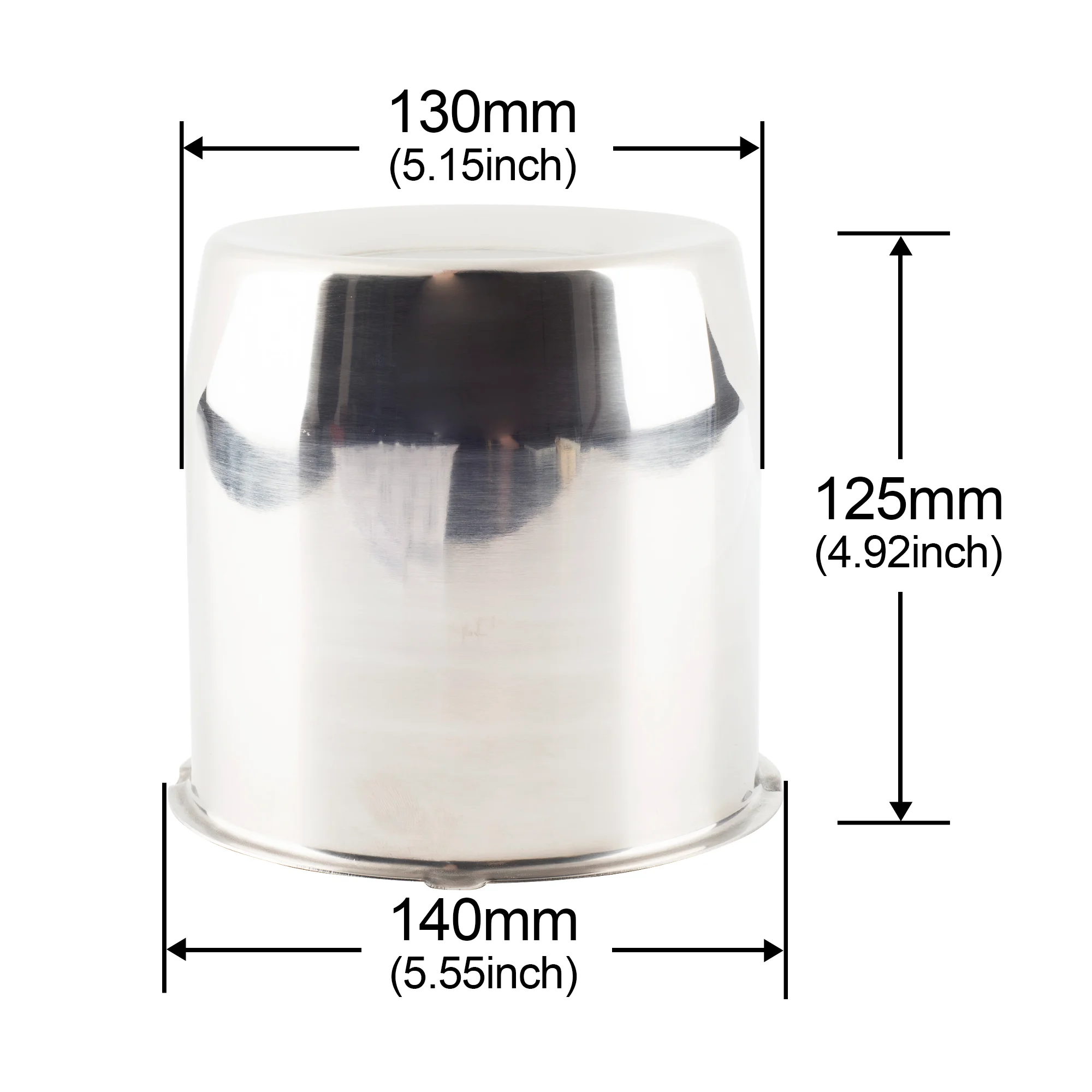 CF Performance 2 Stück/4 Stück Nabe 130 mm (5,15 Zoll) Edelstahl PUSH-THRU HUB MITTELKAPPE für LKW SUV RV Felgenkombinationszubehör – Detail 3
