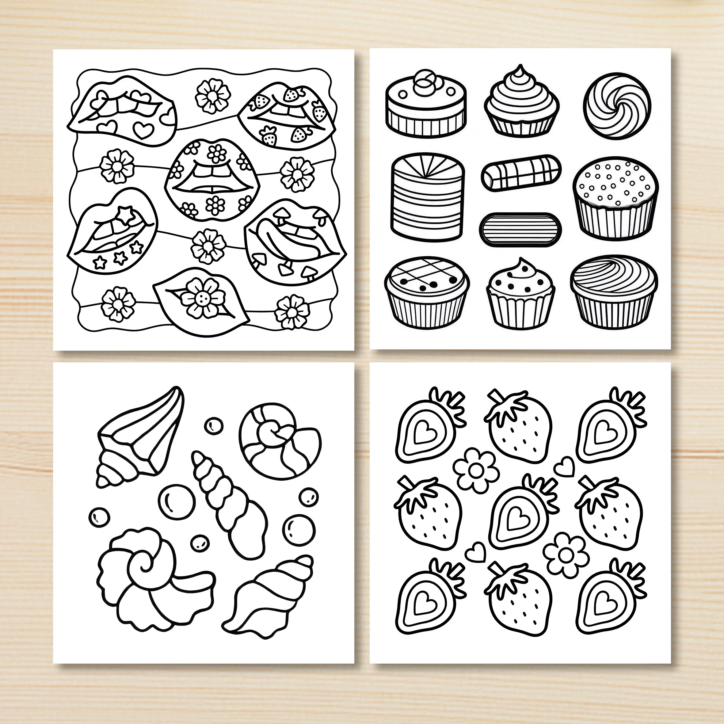 Bold-easy Patterns Coloring Book for Adults Cute Drawing Book Perfect Gift for Party and Birthday