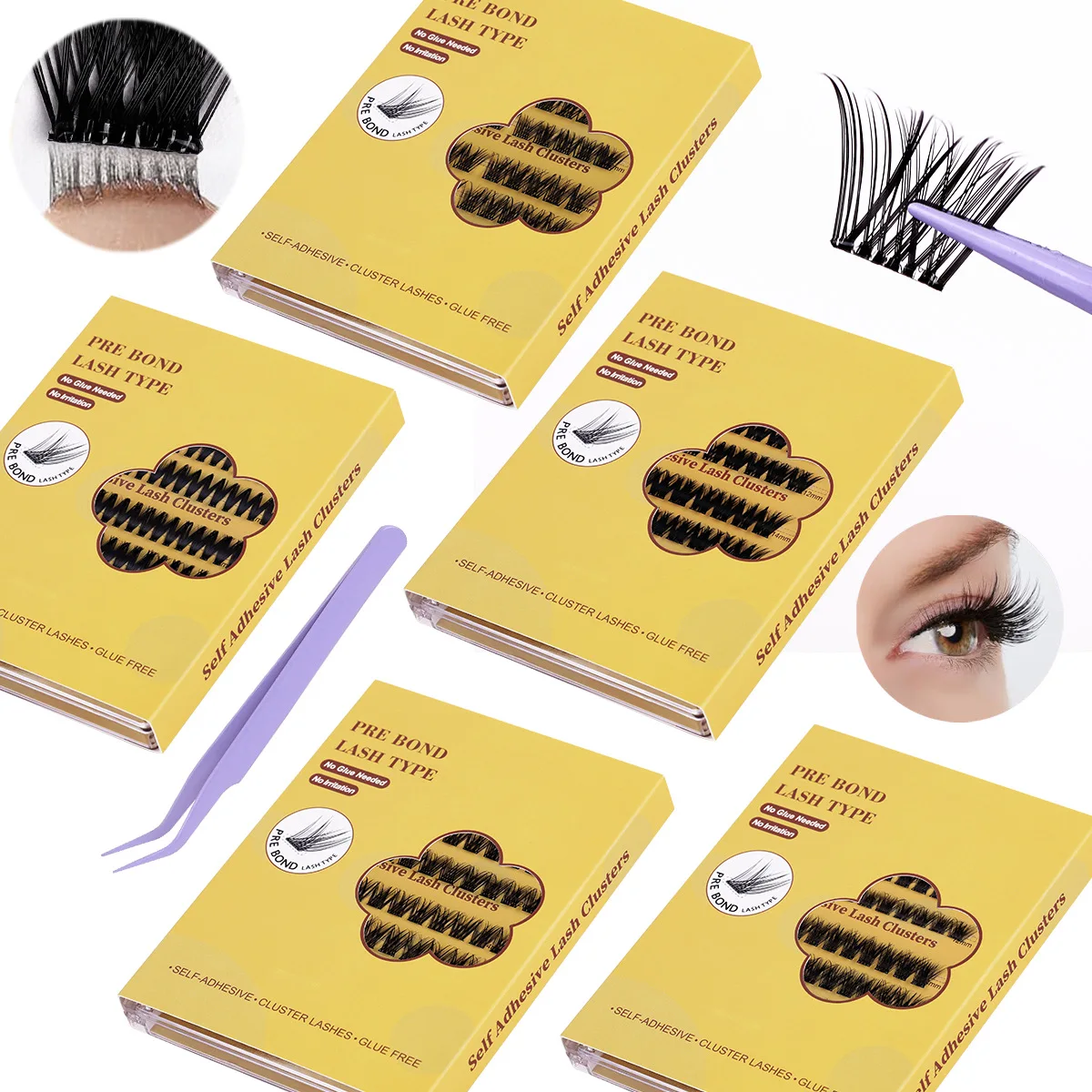 10 Rows No Glue False Eyelashes Soft Lightweight For Eyelashes Extension Quick Wear Women Cosmetic Tools