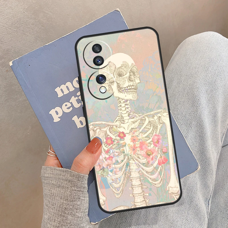 حافظة تشريح الهيكل العظمي الطبي لهاتف Honor Magic 8 7 6 5 Pro Cover For Honor 400 200 X9c X9b X9a X8a X8b 50 70 90 Lite