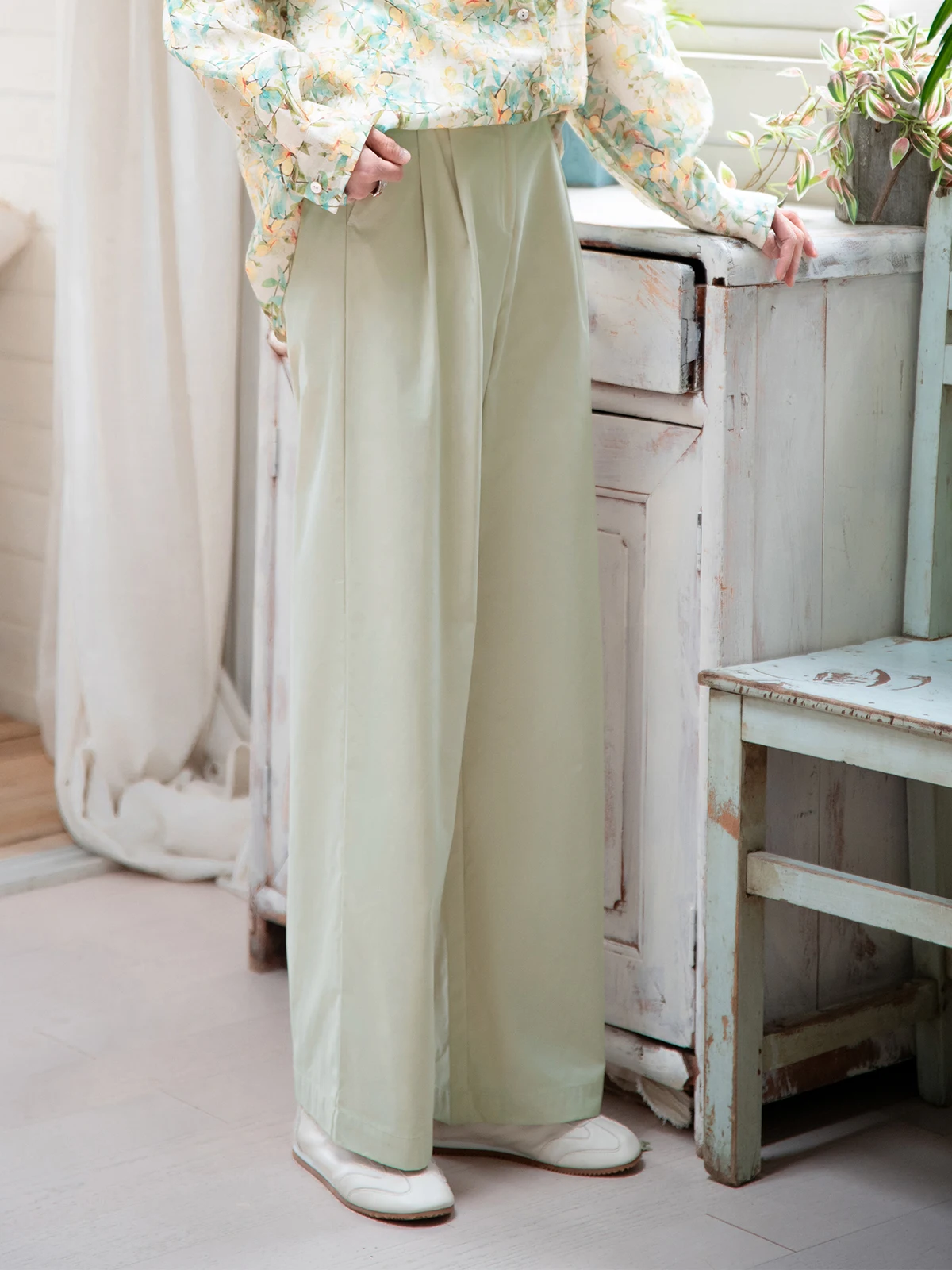 

Spring New Arrival High-End Wide Leg Pants Cloud Sensation Comfortable Breathable Sweat Absorbent Casual Straight Leg Trousers