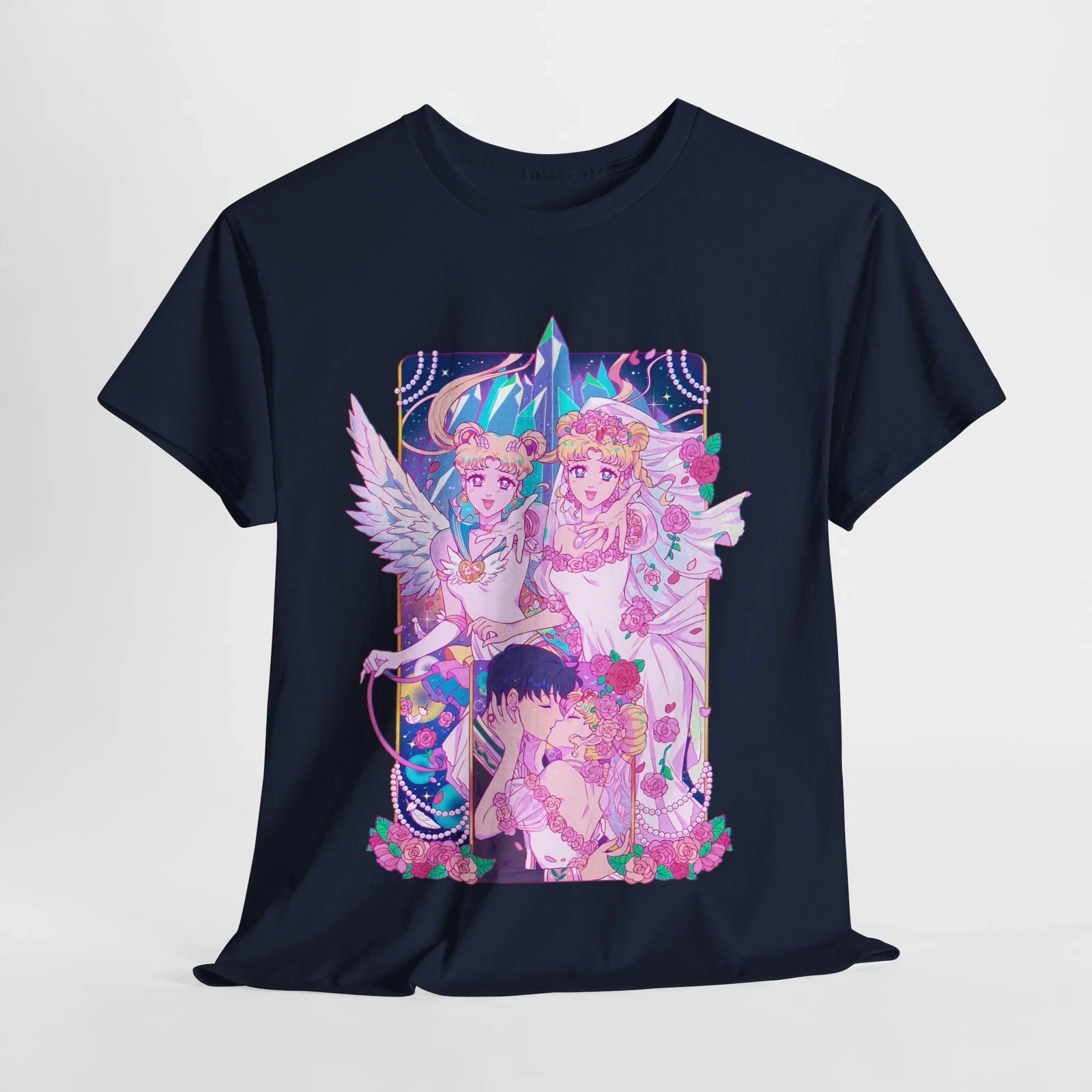 2026 New Cotton Summer Tshirt Leisure and Comfortable Anime Shirt Usagi Tsukino Graphic Tee Manga  Cosplay Sailor  Men's T-Shirt
