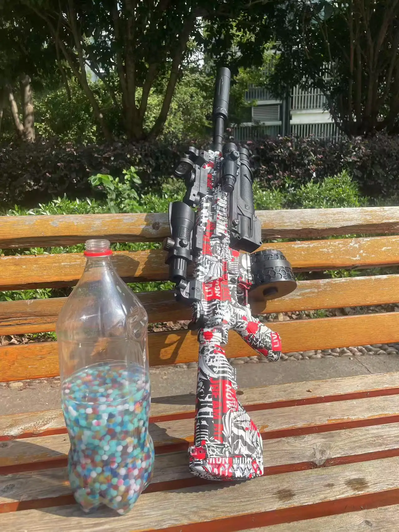 Automatische elektrische Gel-Ball-Blaster-Pistole |   Umweltfreundliches Outdoor-Schießspielzeug mit großer Reichweite für den Teamkampf |   Sichere Gel-Blaster für Erwachsene