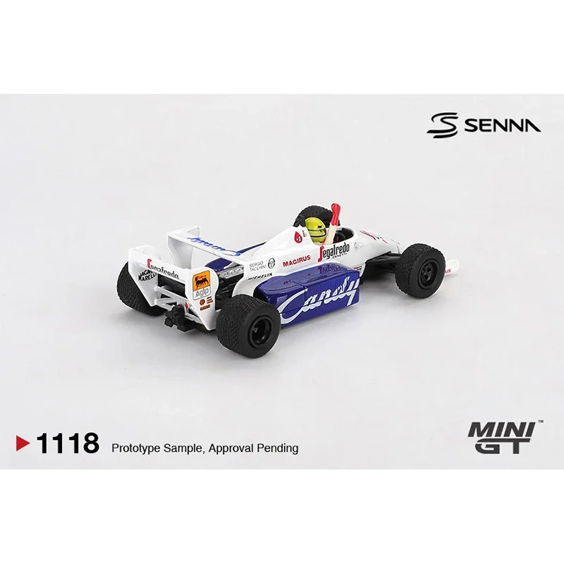 Prevendita MINIGT 1118 1:64 Toleman TG184 # 19 Ayrton Senna Monaco Grand 1984 Premio 2nd Place Diecast Model Car Collection Giocattoli