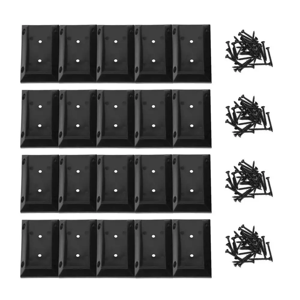 Fence Post Base Mount Anchor For 2x4 Wood Stakes Durable Nylon Support For Garden Gate Yard Deck Construction Fixation