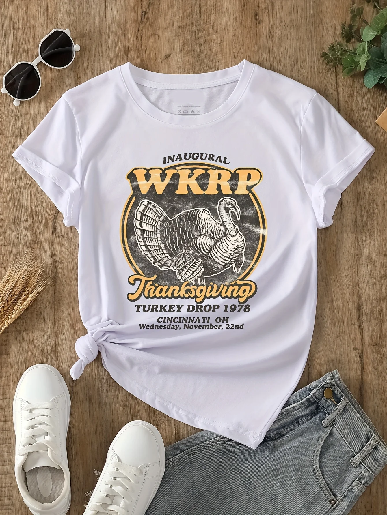 Women's Loose-fitting Breathable Crew Neck T-Shirt, Retro Style, inspired by the 1978 TV series 