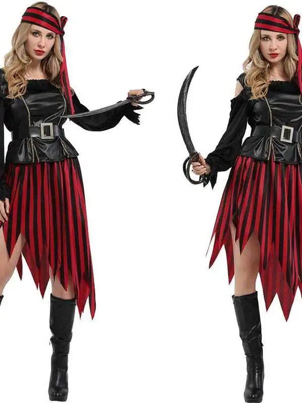 

Adult Women's Pirate Costume Halloween Cosplay Stag Outfit Ladies' Ethnic Stage Clothing Traditional Chinese Tang Suit