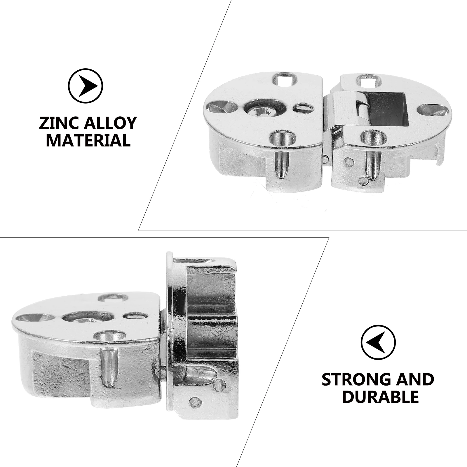 

4 Pcs Flap Hinge Zinc Alloy Thickened Heavy Duty Durable Silent Rotating 90 Degrees Drawer Door Cabinet Cupboard Hardware