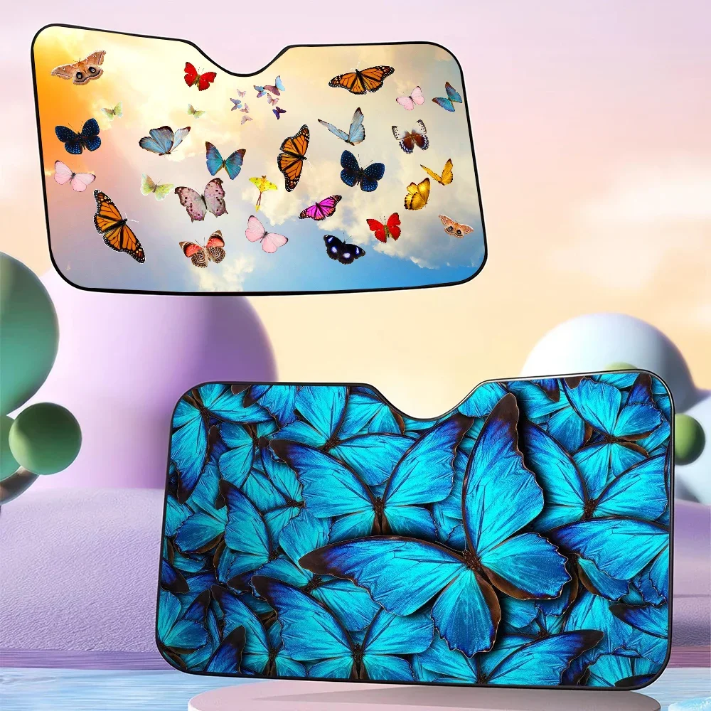 Butterfly Windshield Sunshade Car Window Windscreen Cover Sun Shade Auto Sun Visor Car-covers Car Solar Protection