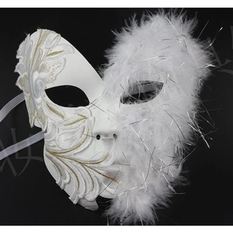 

White Flowers Lace Whole Face Venetian Masquerade Mask Princess Women Halloween Christmas Festival Cosplay Party Handmade Toys