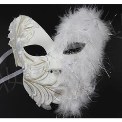 White Flowers Lace Whole Face Venetian Masquerade Mask Princess Women Halloween Christmas Festival Cosplay Party Handmade Toys
