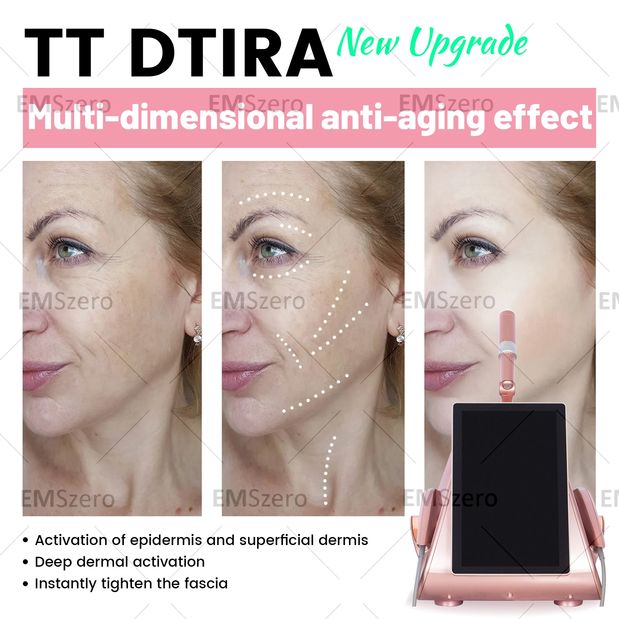 Máquina HIFU 12D TT MPTSTL para reafirmar la piel, dispositivo de belleza profesional comercial con 10 cartuchos y 3 cabezales.