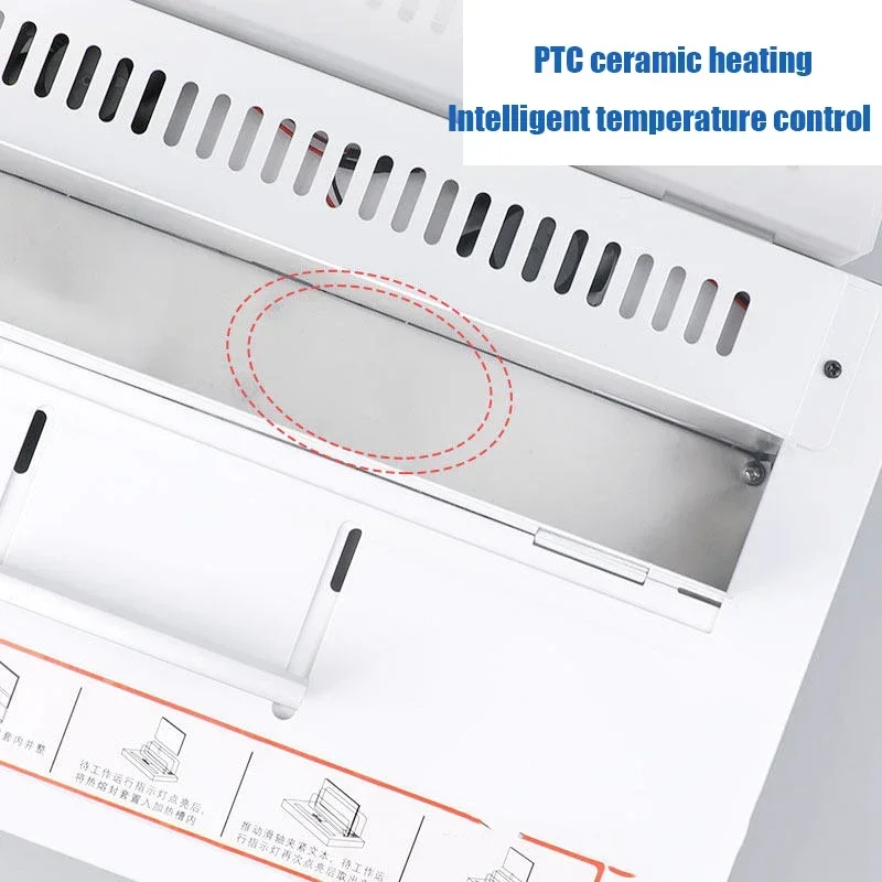 Carpeta de pegamento para cubierta de libro GD380 A4, máquina de encuadernación eléctrica de fusión en caliente de 220V/100W, máquina de encuadernación de pegamento inalámbrica DIY