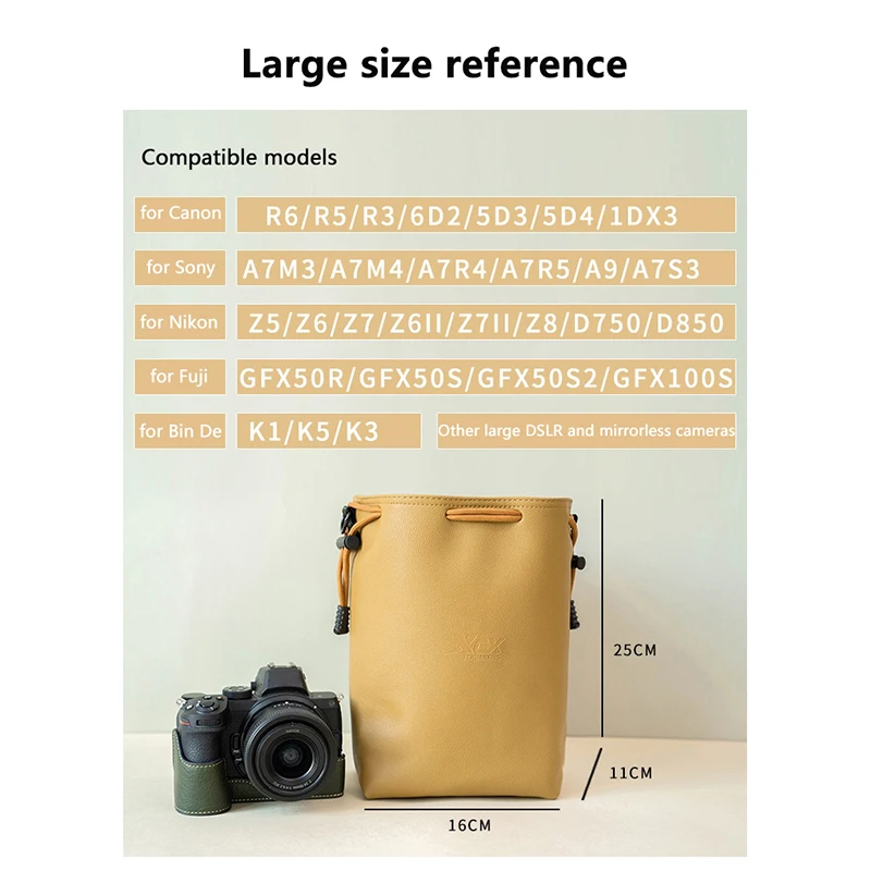 حقيبة كاميرا لكانون نيكون فوجي بنتاكس حقيبة عدسات السفر مقاوم للماء حقيبة كاميرا واقية ل DSLR آيفون 15 Airpod برو الحقيبة