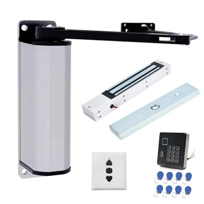 Automatic Sliding Door Operator Brushless DC Motor 24V Side Mount Aluminum Alloy Housing for Residential Apartment 150kg