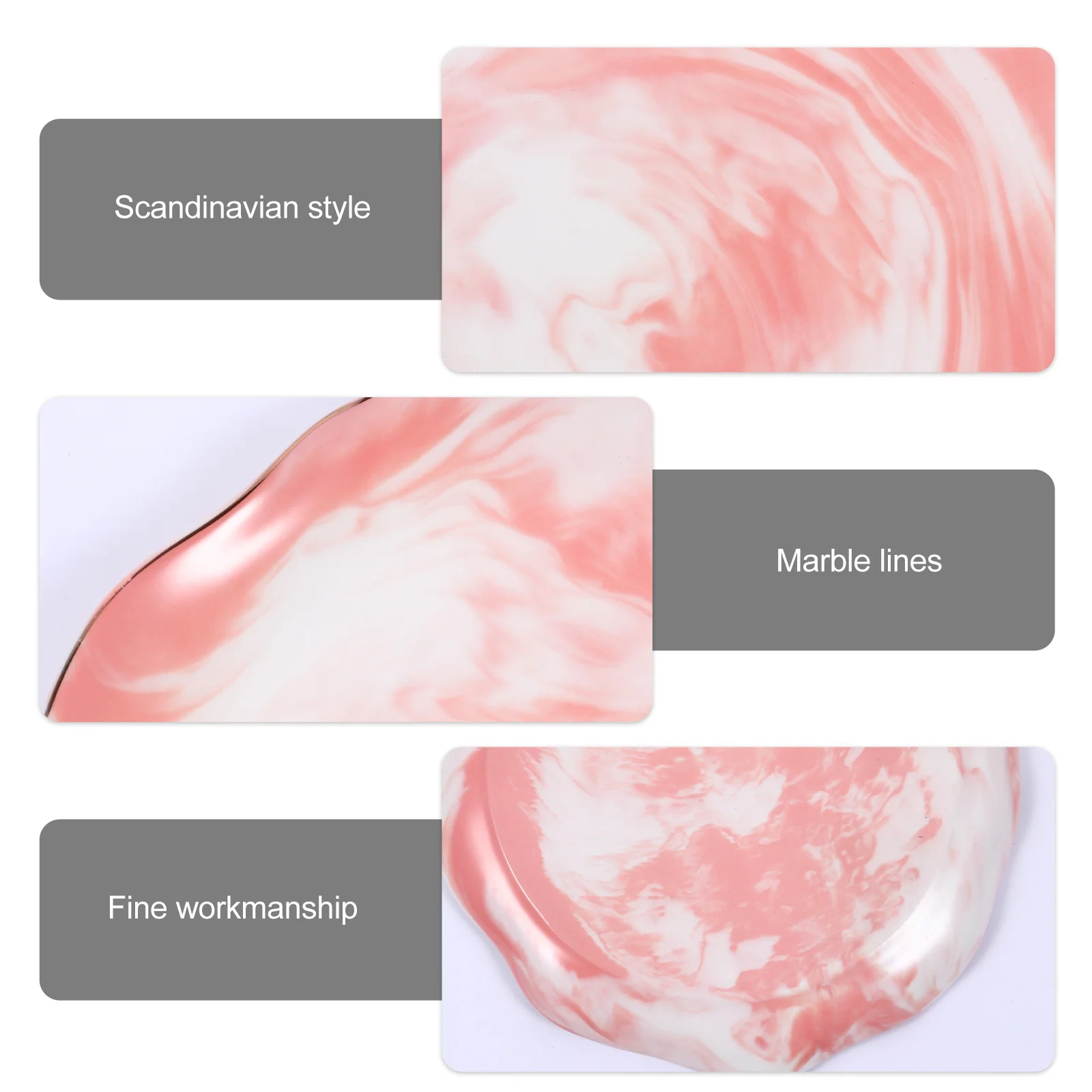 

1 шт. тарелка для хранения с мраморным узором, керамический поднос для ювелирных изделий, скандинавский дизайн, гладкая, простая линия, элегантная атмосфера, легко чистится, не оставляется