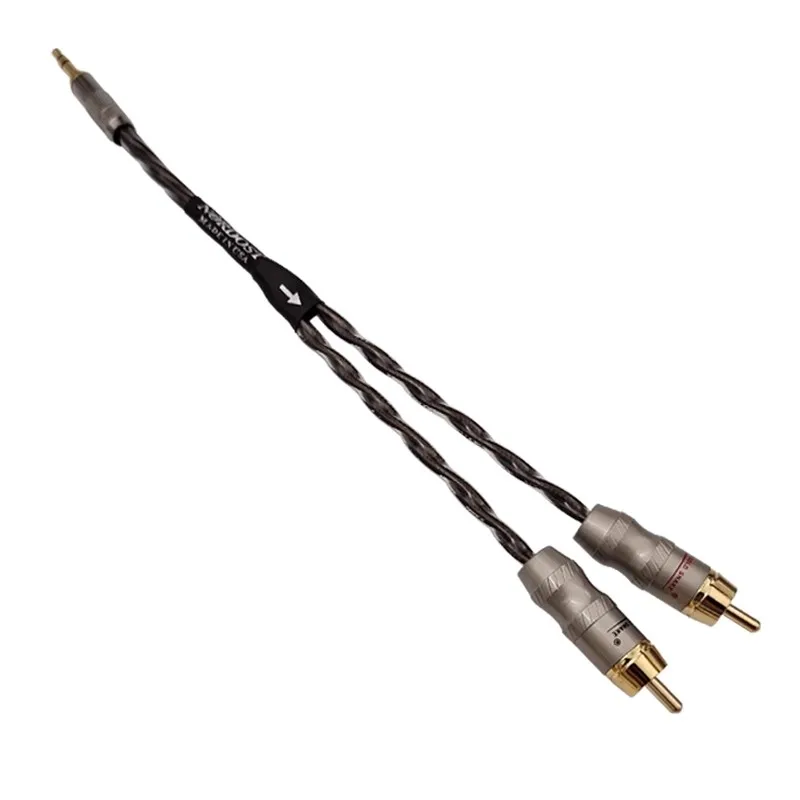 HIFI fever Odin 3.5 one point two lotus cable, Odin 3.5 to double lotus audio cable one open two RCA male