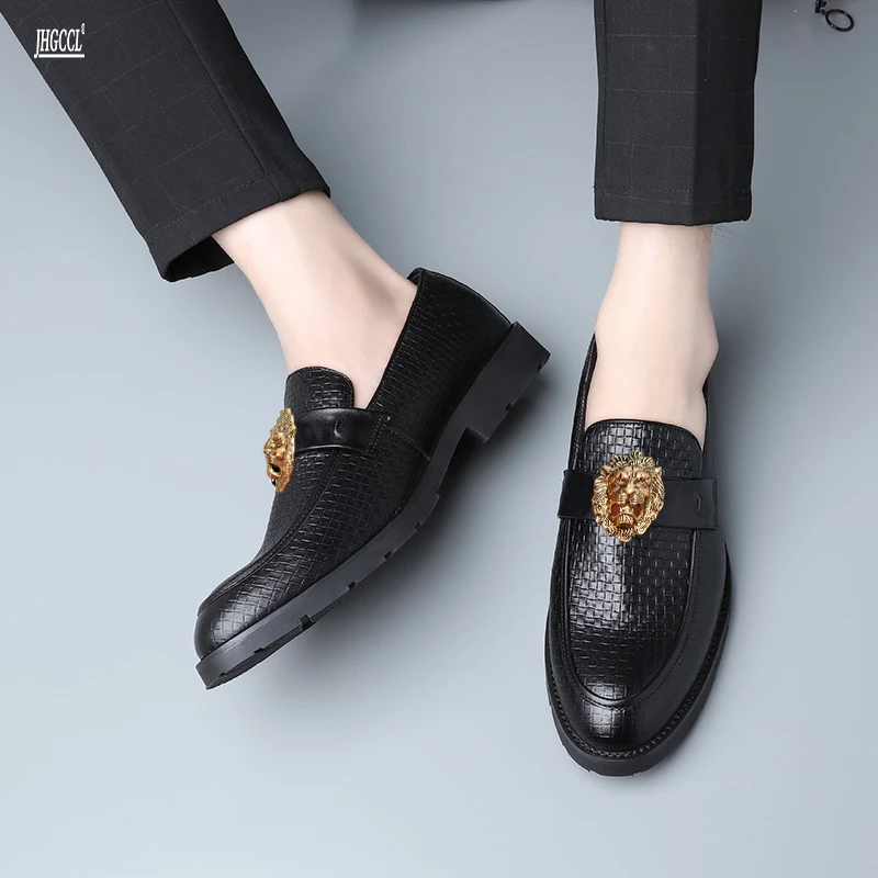 New Fashion Men Party and Wedding Handmade Loafers italian Men's Dress Shoes Comfortable Breathable Men Shoes Big size A1