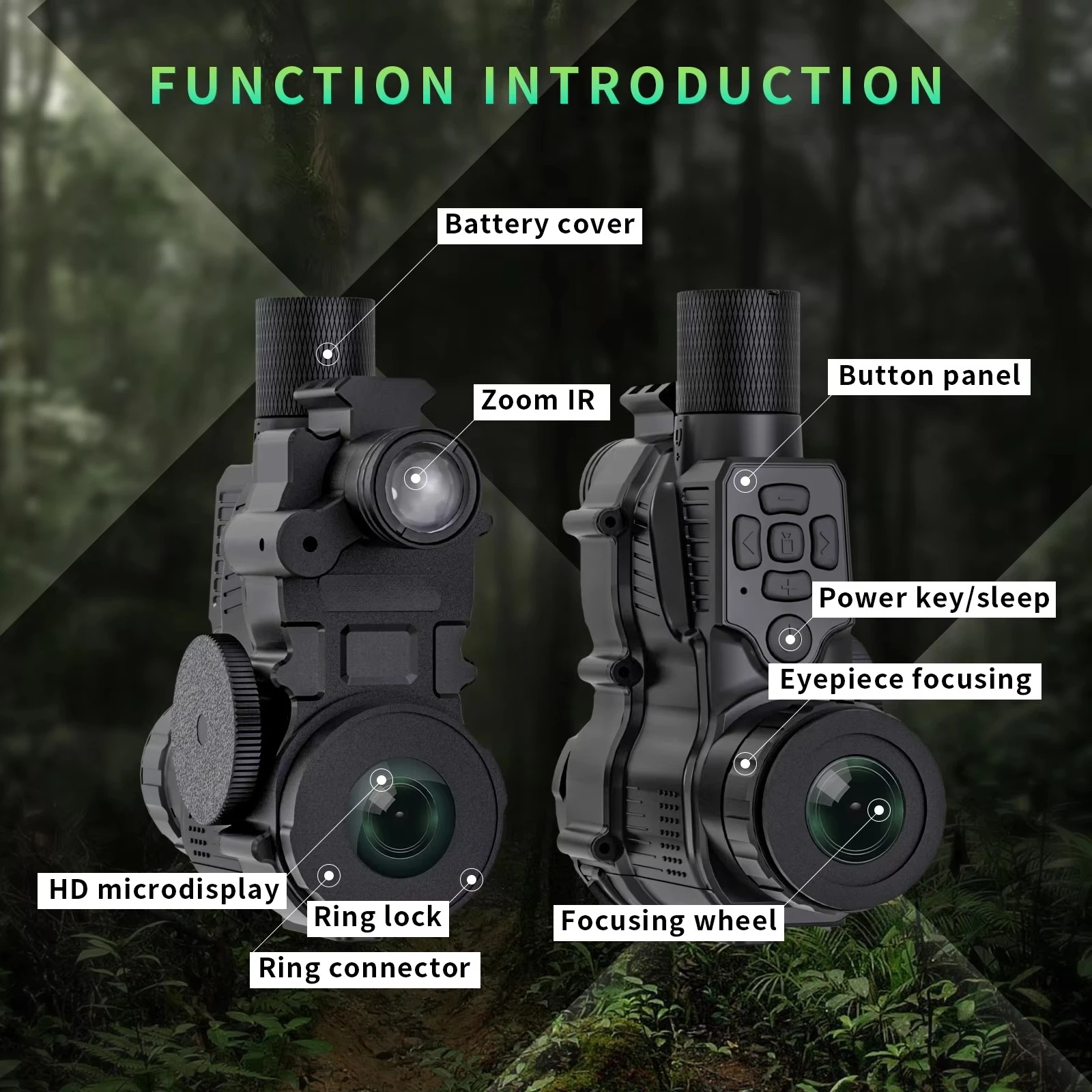 Hunting Night Visions NV700S Magnification 4x-14x Waterproof Monocular Red Dot & Lser Scope Night Vision Red Dot Scope